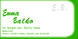 emma balko business card